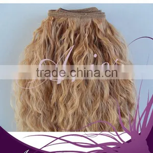 Brazilian Human Virgin Hair Extensions Wave Blonde Color Hair Weft thumbnail-3