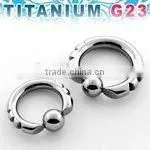 Titanium G23 Ball Closure Ring With Sliced Edges thumbnail-1