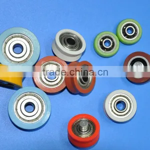 42-0052 pu Roller Heavy Duty Ball Bearing Plastic Nylon v Groove Window Roller Conveyor Sliding Door Roller thumbnail-2