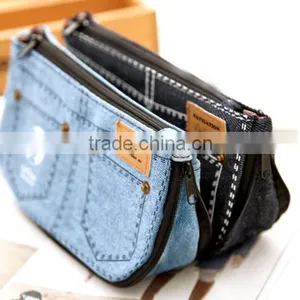Fashion Jeans Pencil Case With Two Zippers Made in China thumbnail-1