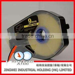 Compatible Camon Tape CH-1109Y 9mm Yellow Label Tape Cable id Label for Cable id Printer Mk2500 thumbnail-1