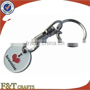 Factory Metal Custom Trolley Token Coin Keychain thumbnail-6