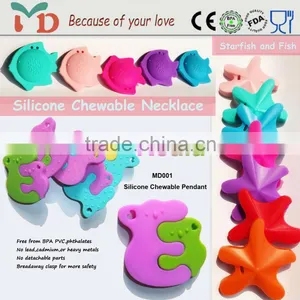 Custom Silicone Teether Jewelry/Baby Chew Sensory Soft Toys thumbnail-5