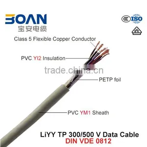 Liyy Tp Data Cable 300/500V Flexible Cu/PVC/Petp/PVC Twisted Pairs DIN VDE 0812 thumbnail-1