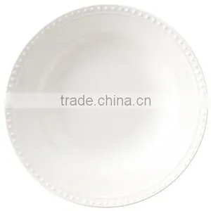 Super White Emboss Ceramic Serving Plate Platter Wedding Plate thumbnail-1