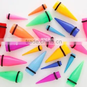 Fake UV Acrylic Ear Taper With O-rings thumbnail-1