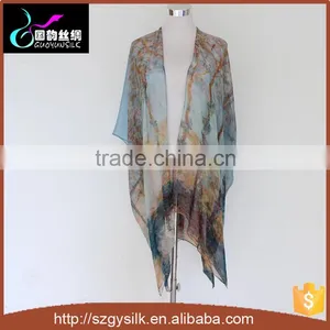 Factory Direct Customized Digital Printing Fashion Women Maxi Silk Kaftan thumbnail-1