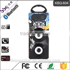 BBQ KBQ-604 10W 1200mAh Battery Dual 3 Inch Subwoofer Mini Portable Karaoke Player Bluetooth Karaoke Speaker System thumbnail-3