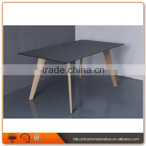 Top Quality Wooden Dining Table With Tempered Glass Top Designs thumbnail-2