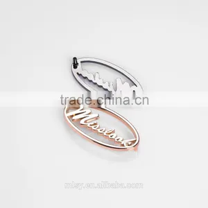 Brand Name Clothing Labels Printed Garment Label Handmade Metal Label thumbnail-3