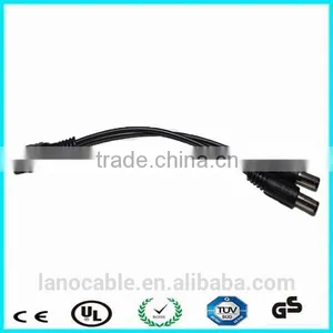 0.5M Black 22awg 5.52.5mm y Splitter dc Cable thumbnail-1
