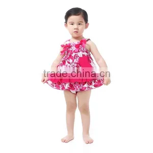 Children Clothing 2016 Pink Floral Swing Top Set Newborn Baby Clothes Quality Choice thumbnail-1