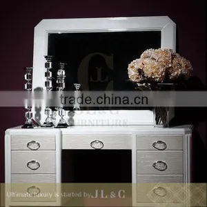 JM25-01 Rectangular Pure White Mirror for Luxury Bedroom Sets-JLC Luxury Home Furniture thumbnail-2