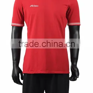 Dry Fit Material Football Uniform Red and Black Color thumbnail-4