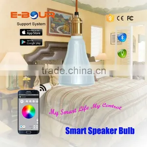 E27 Wireless Bluetooth Speaker LED Light Bulb With Phone APP thumbnail-3