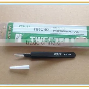 Black Cleanroom Antistatic Stainless Steel Tweezer thumbnail-6