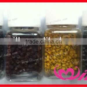 Hair Extension Micro Beads Silicone Micro Rings Silicone Beads for Hair Extension 5030 1000pcs/bottle 500pcs/bottle thumbnail-1