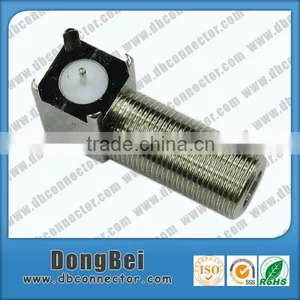 Right Angle F-female rf Solder pc Mount Electric Connectors From Dongbei Factory thumbnail-1
