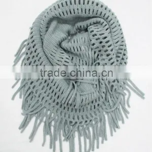 2014 New Whole Sale Winterfashion Hollow Out Loop Knitted Infinity Scarf thumbnail-1