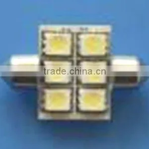 T10*31mm 6SMD 5050 3chip Car LED Light thumbnail-1