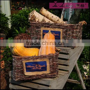 Unpeeled Full Willow Natural Color Basket thumbnail-1