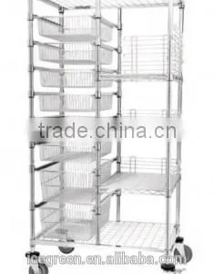 Hospital Sliding Basket Storage System Trolley thumbnail-1