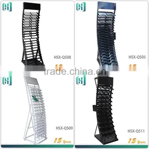 White Color Metal Floor Custom Ceramic Tile Display Rack Stands HSX-S0355 thumbnail-4
