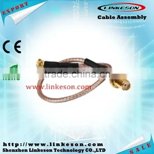 Linkeson RG316 Pigtail MMCX Male to SMA Female Bulkhead thumbnail-1