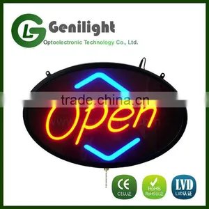 Chain Hanging Flashing Board Epoxy Resin LED Neon Open Sign thumbnail-3