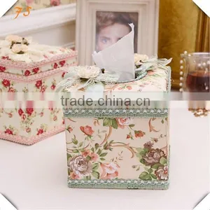 Fancy Decorative Square Fabric Tissue Box thumbnail-1