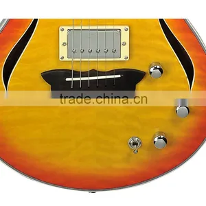 Factory Production Mahogany Jazz Guitar Best Price thumbnail-4