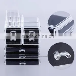 Cosmetic/makeup Organizer Jewelry Chest Bathroom Storage Case 3 Pieces thumbnail-6