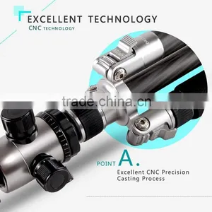 Factory Supply HPUSN Professional Photography Carbon Fiber Portable Camera Tripod Used as Monopod thumbnail-3