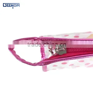 Ladies Portable Standing Webbing Plastic Pvc Pouch thumbnail-3