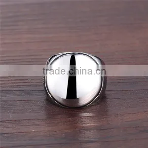 Vintage High Polished Simple 316L Tatianium Plain Ring thumbnail-5