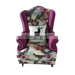 High Back Vintage Single Seater Sofa Chair in Living Room thumbnail-1