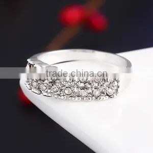 Free Shipping Silver Plated Clear Crystal 1gram Gold Rings 2016 thumbnail-3