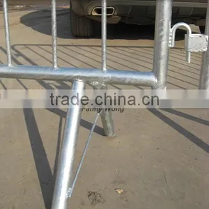 1.2m Highx2.15m Wide 32mmOD Frame Pipe Games Big Event Use Crowd Control Safety Use Steel Metal Barrier thumbnail-6