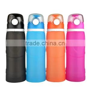 2017 New Silicone Foldable Water Bottle Gym Bottles Bike Water Bottles thumbnail-1