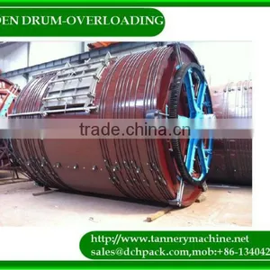 D4.5x4.5/4.5x4.2/4.5x4/4.2x4.2/4.2x4/4x4/4x3.5 Soaking or Liming Wooden Drum for Cow Cattle Buffalo Leather Wooden Drum thumbnail-1
