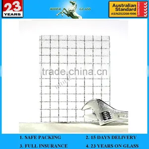 6-7mm Rolled Wire Glass With CE & ISO9001 thumbnail-1