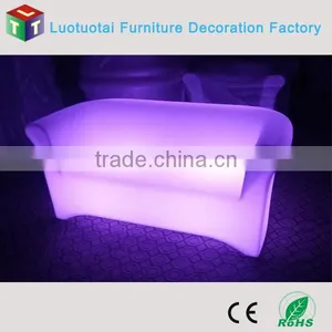 Nightclub Plastic LED Lighted Bar Sofa PE LED Sofa/plastic LED Light up Chair thumbnail-2