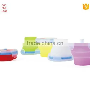 Food Grade Portable Convenient Collapsible Houseware Silicone Foldable Lunch Box thumbnail-4