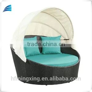 Outdoor Rattan Round Daybed for Relaxation thumbnail-2