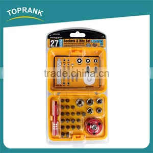 27pcs Chrome Vanadium Steel Professional Sockets and Bits Set thumbnail-1