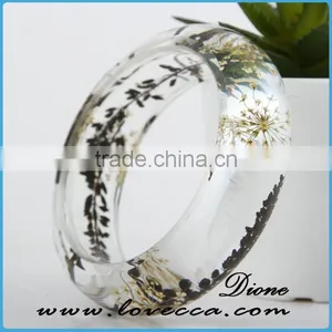 Eco Friendly Resin Bracelet Pressed FlowerJewelry Resin Bangle thumbnail-6