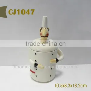 Hand Painting Chef Shape Cookie Jar thumbnail-1