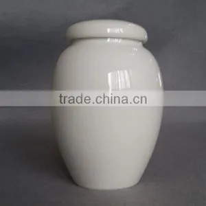 White Ceramic Pet Urn thumbnail-1