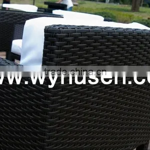 Rattan Dining Set With Rectangle Table and Chairs Outdoor Furniture thumbnail-4