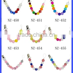 Unisex BPA Free Plastic Beads Pacifier Clip Many Style Baby Pacifier Clip thumbnail-1